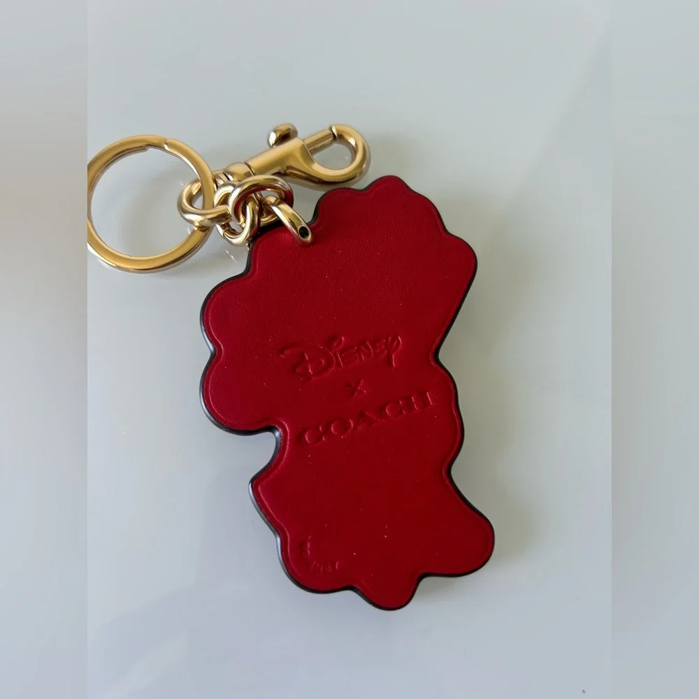 Coach Disney Christmas Minnie Mouse Keychain Bag Charm